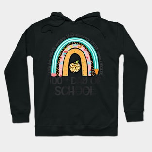 100Th Day Of School Teacher 100 Days Smarter Rainbow Hoodie